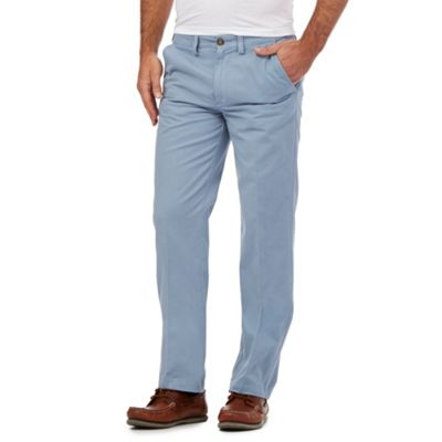 Maine New England Big and tall pale blue tailored fit chinos